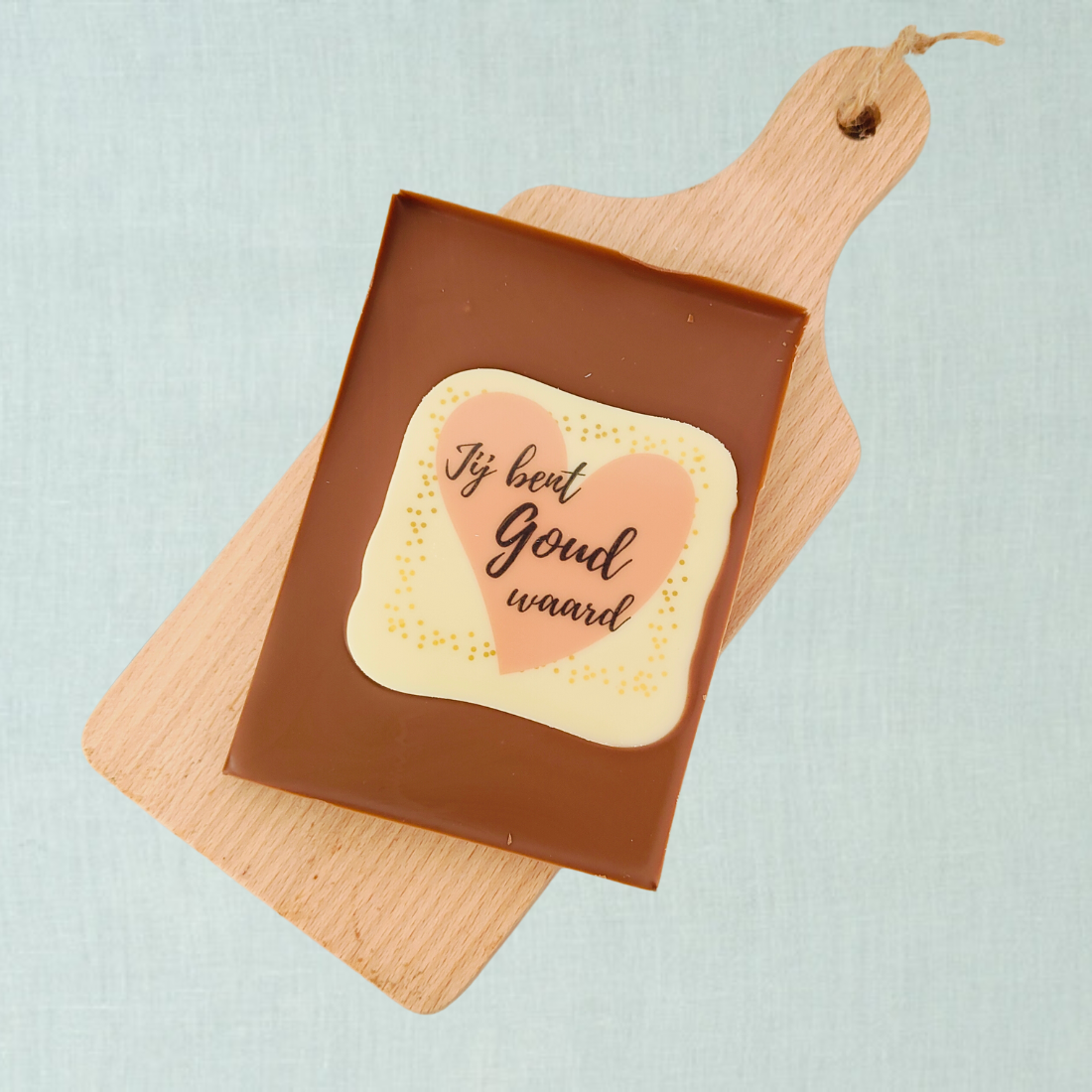 Goud waard chocolade tablet