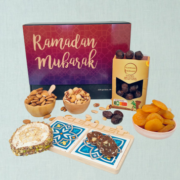 Ramadan Mubarak cadeau met mozaiek plankje