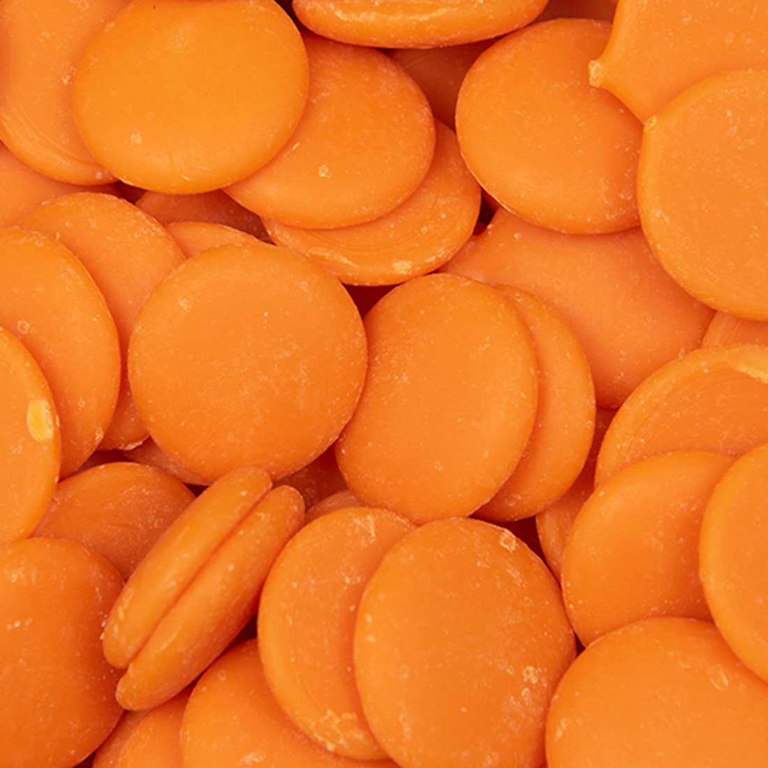 Oranje choco druppels